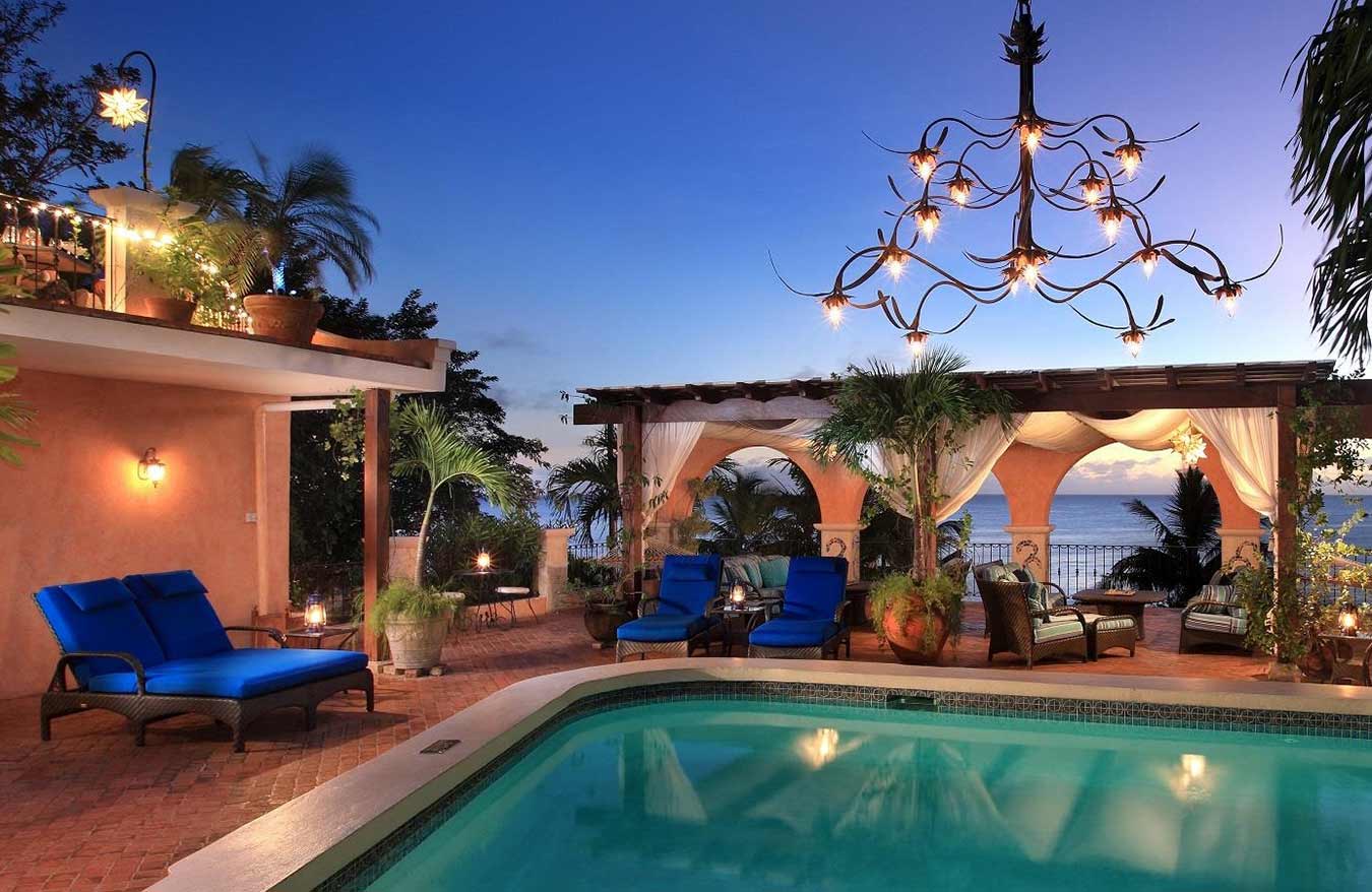 Little Arches Stay pool deck and arches at Twilight Barbados Adults Only Hotel